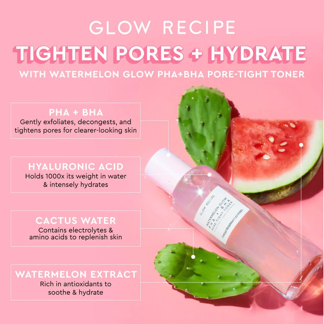 Glow Recipe Watermelon Glow PHA+BHA Pore-Tight Toner - Makeupstash Pakistan - Glow Recipe