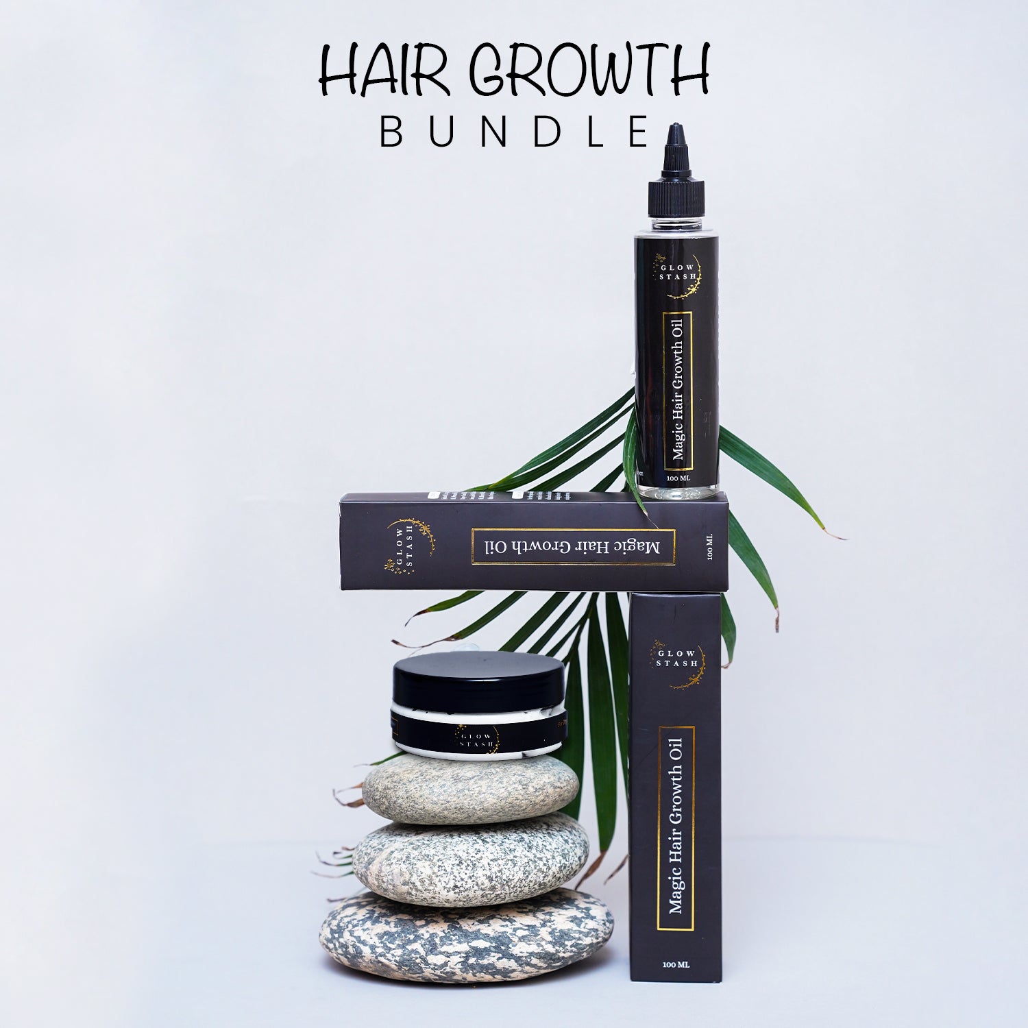 GlowStash Hair Growth Bundle ( Hair Mask 100 ML + Hair Oil ) - Makeup Stash Pakistan - Glowstash